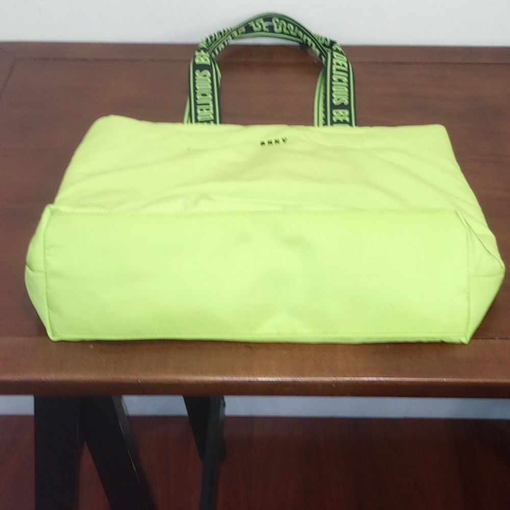DKNY Be Delicious Neon Green Tote Shopper Sac - Picture 8 of 9